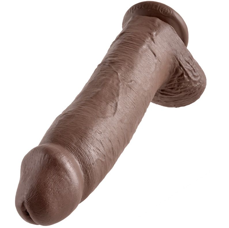 KING COCK - DILDO CASTANHO COM BOLAS 30.48 CM - Image 3