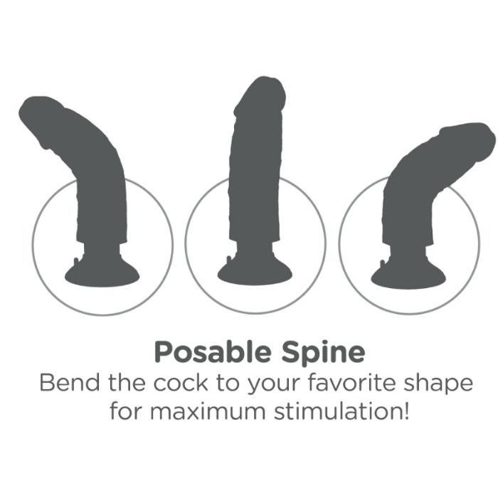 KING COCK - DILDO VIBRANTE COM TESTÍCULOS 20.3 CM NATURAL - Image 5