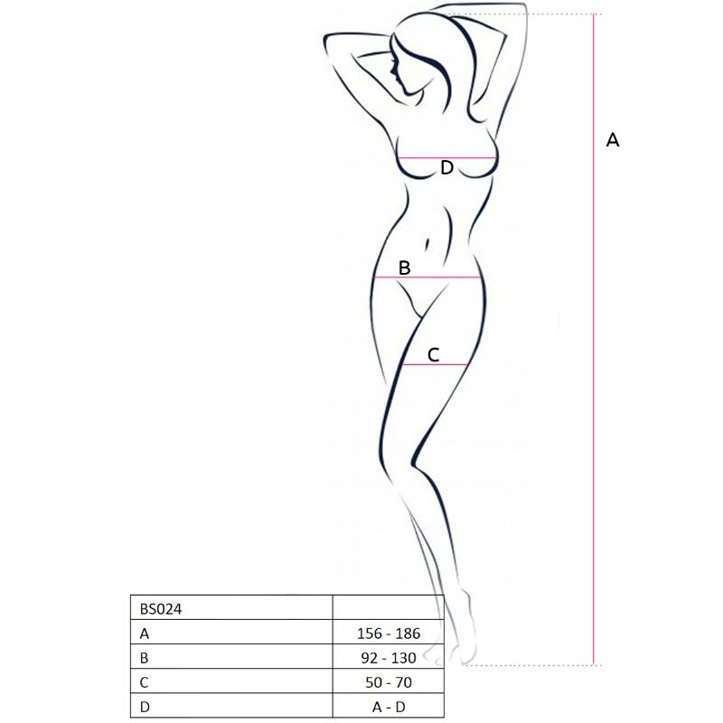 PASSION - WOMAN BS024 BODYSTOCK BRANCO TAMANHO ÚNICO - Image 2