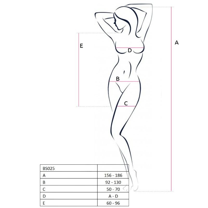 PASSION - MULHER BS025 BODYSTOCKING VESTIDO PRETO ESTILO TAMANHO ÚNICO - Image 2