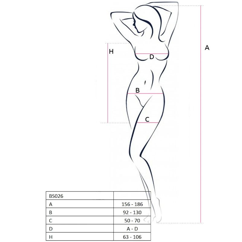 PASSION - MULHER BS026 VESTIDO PRETO ESTILO BODYSTOCKING TAMANHO ÚNICO - Image 2