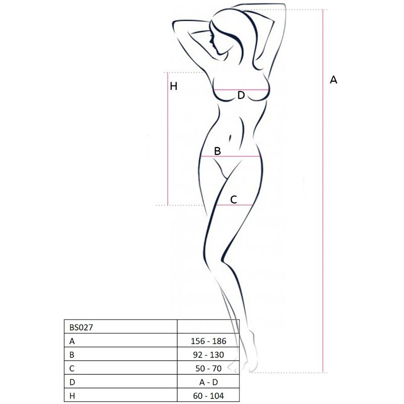PASSION - MULHER BS027 VESTIDO PRETO ESTILO BODYSTOCKING TAMANHO ÚNICO - Image 3