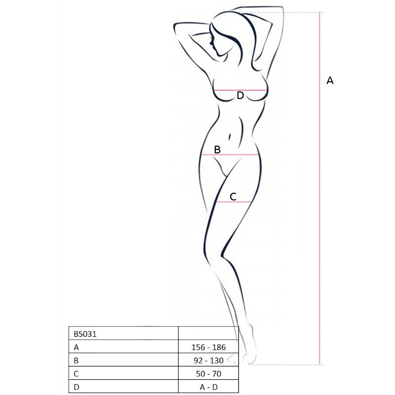 PASSION - WOMAN BS031 BODYSTOCKING PRETO TAMANHO ÚNICO - Image 3