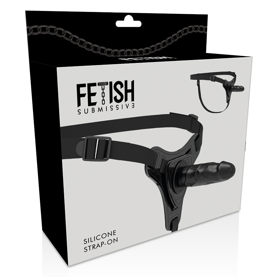 FETISH SUBMISSIVE HARNESS - SILICONE PRETO REALISTA 15 CM - Image 5
