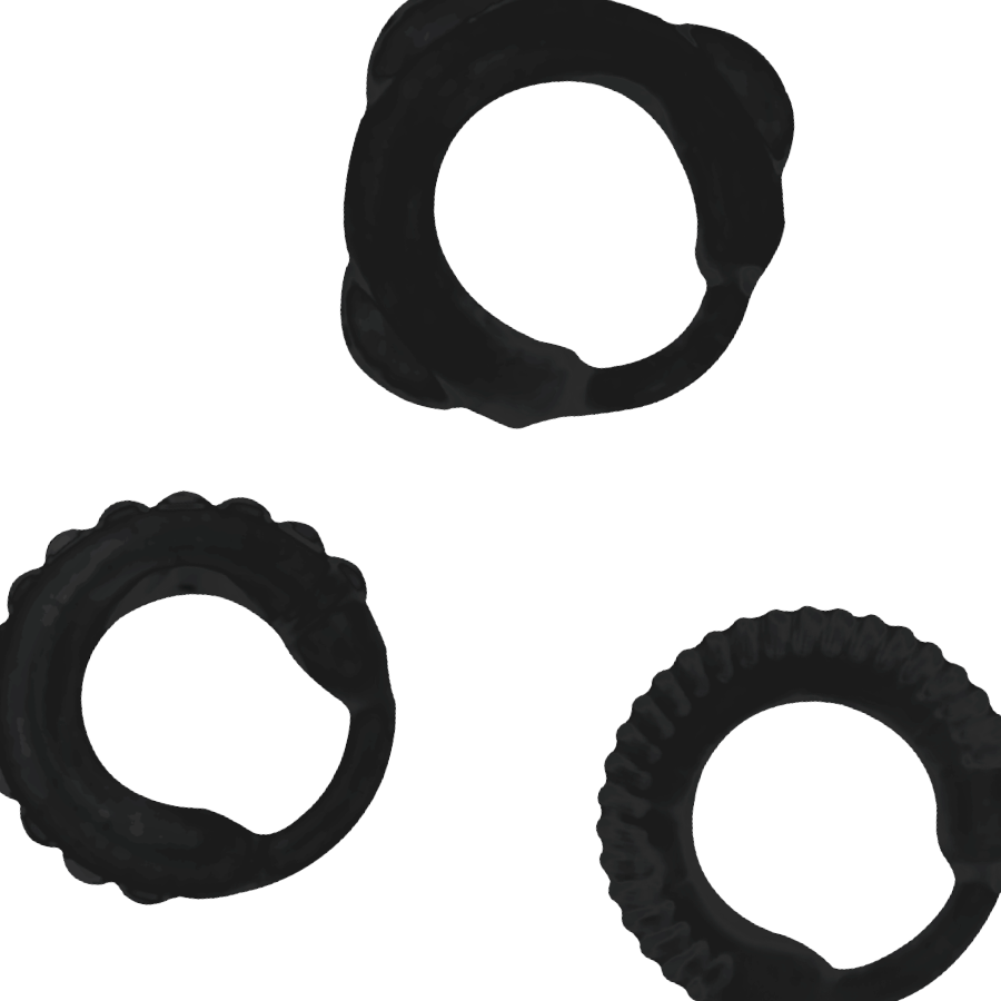 ADDICTED TOYS - CONJUNTO DE ANEL C - PRETO - Image 3