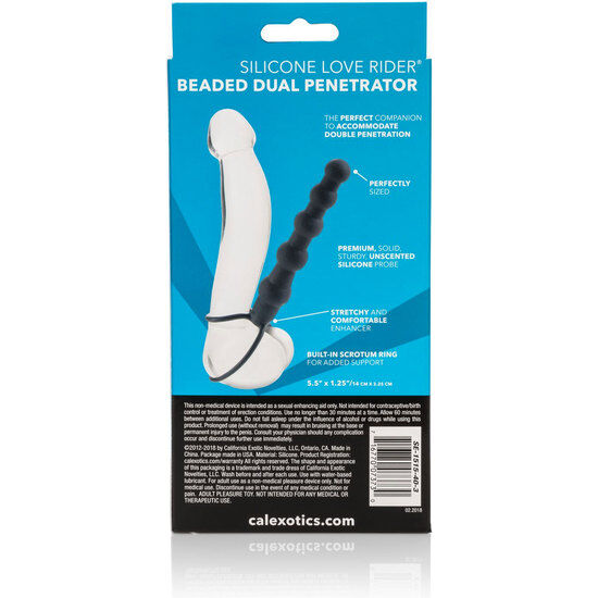 CALEXOTICS - BEADED DUPLO PENETRADOR PRETO - Image 3