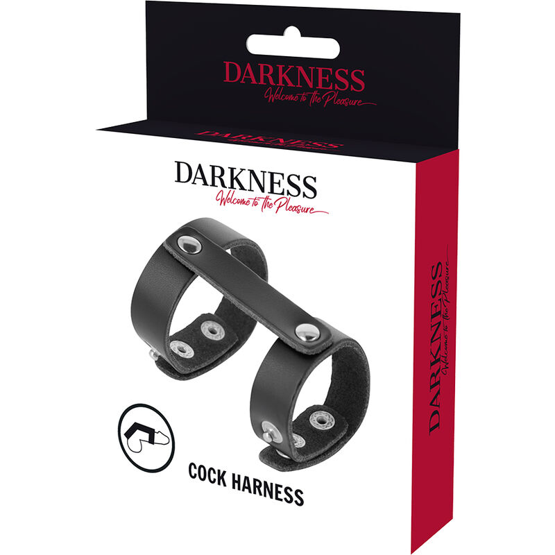 DARKNESS - ANEL DE PÉNIS E TESTÍCULOS AJUSTVEIS EM COURO - Image 5