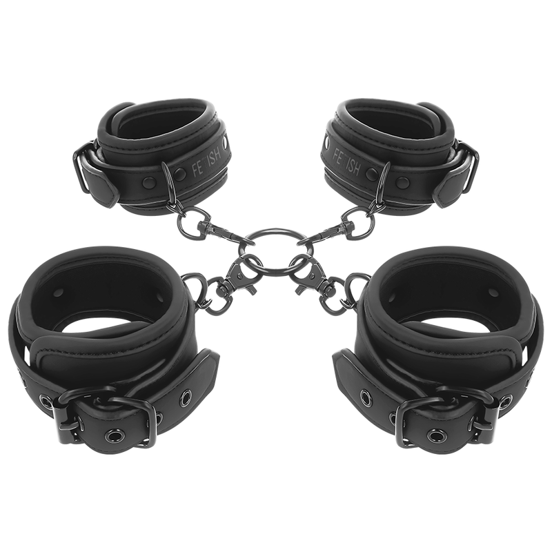 FETISH SUBMISSIVE - CONJUNTO DE ALGEMAS DE MÃOS E TORNOZELO COM FORRO DE NOPRENE - Image 2