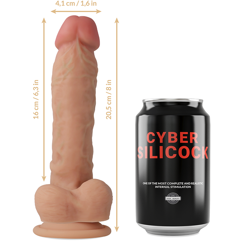 CYBER SILICOCK - STRAP-ON MAGNUS LIQUID SILICONE COM 3 ANÉIS GRTIS 20.5 CM -O- 4.1 CM - Image 5