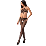 PASSION - WOMAN BS080 BODYSTOCKING NEGRO TALLA ÚNICA
