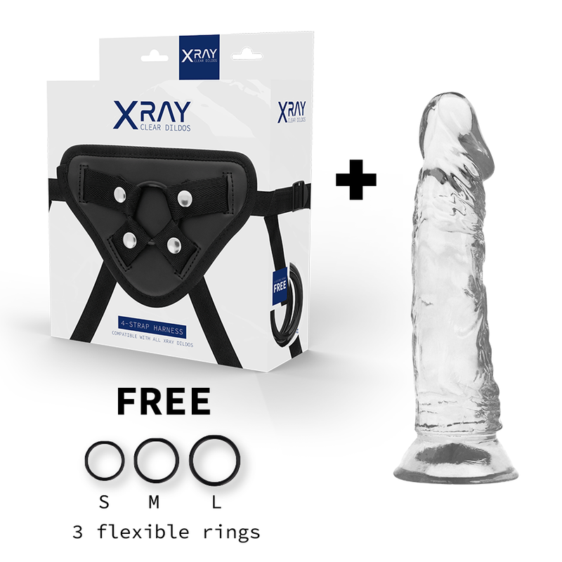 X RAY - ARNÊS + DILDO TRANSPARENTE 19 CM -O- 4 CM - Image 2