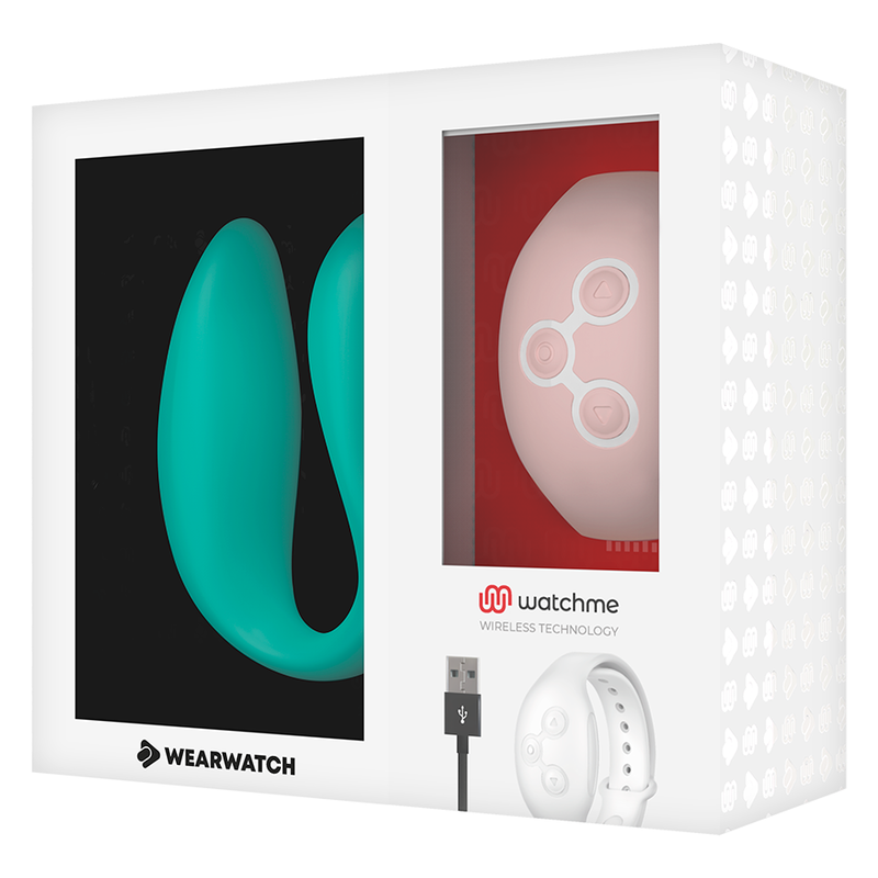 WEARWATCH - VIBRADOR DE TECNOLOGIA DUAL WATCHME ÁGUA DO MAR / ROSA - Image 3
